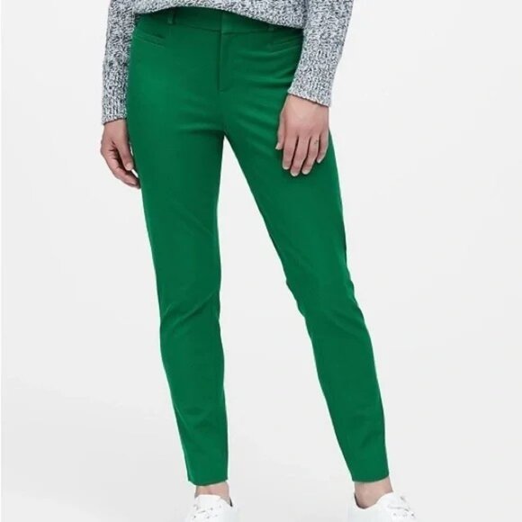 Banana Republic Skinny Sloan Pants Luscious Green Like New 4 - Picture 2 of 8